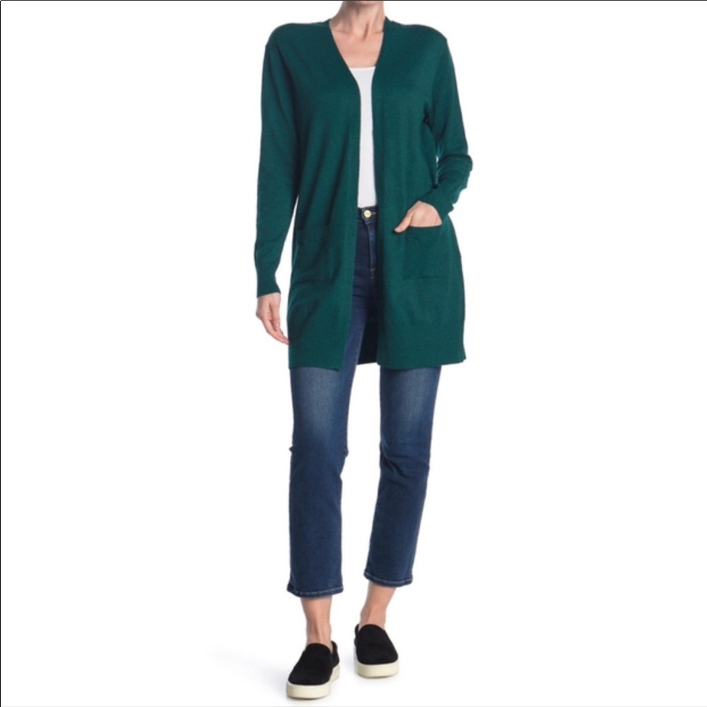 Sweet Romeo Simple Open Drape Pocket Cardigan NWT